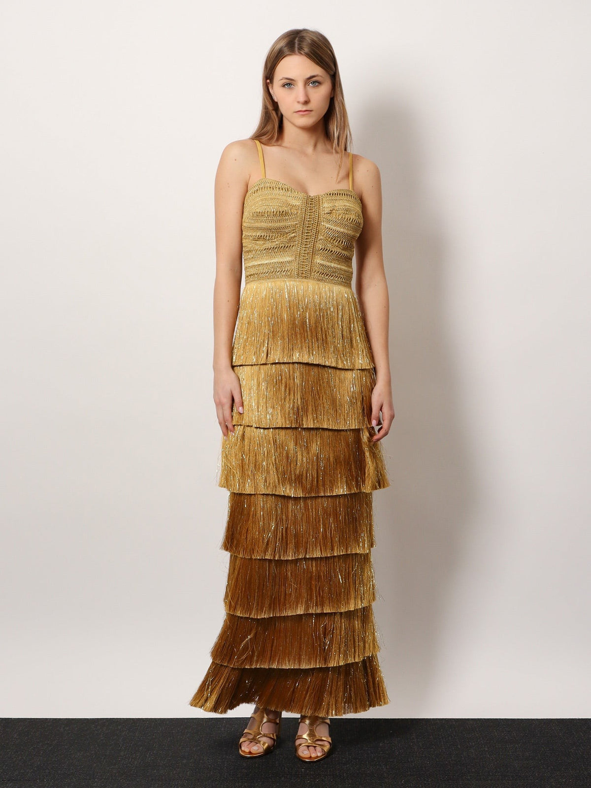 Patbo Women's Long Dress Gold