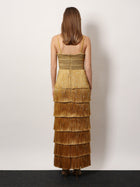 Patbo Women's Long Dress Gold