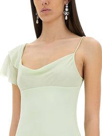 self-portrait Women's Long Dress Green self-portrait