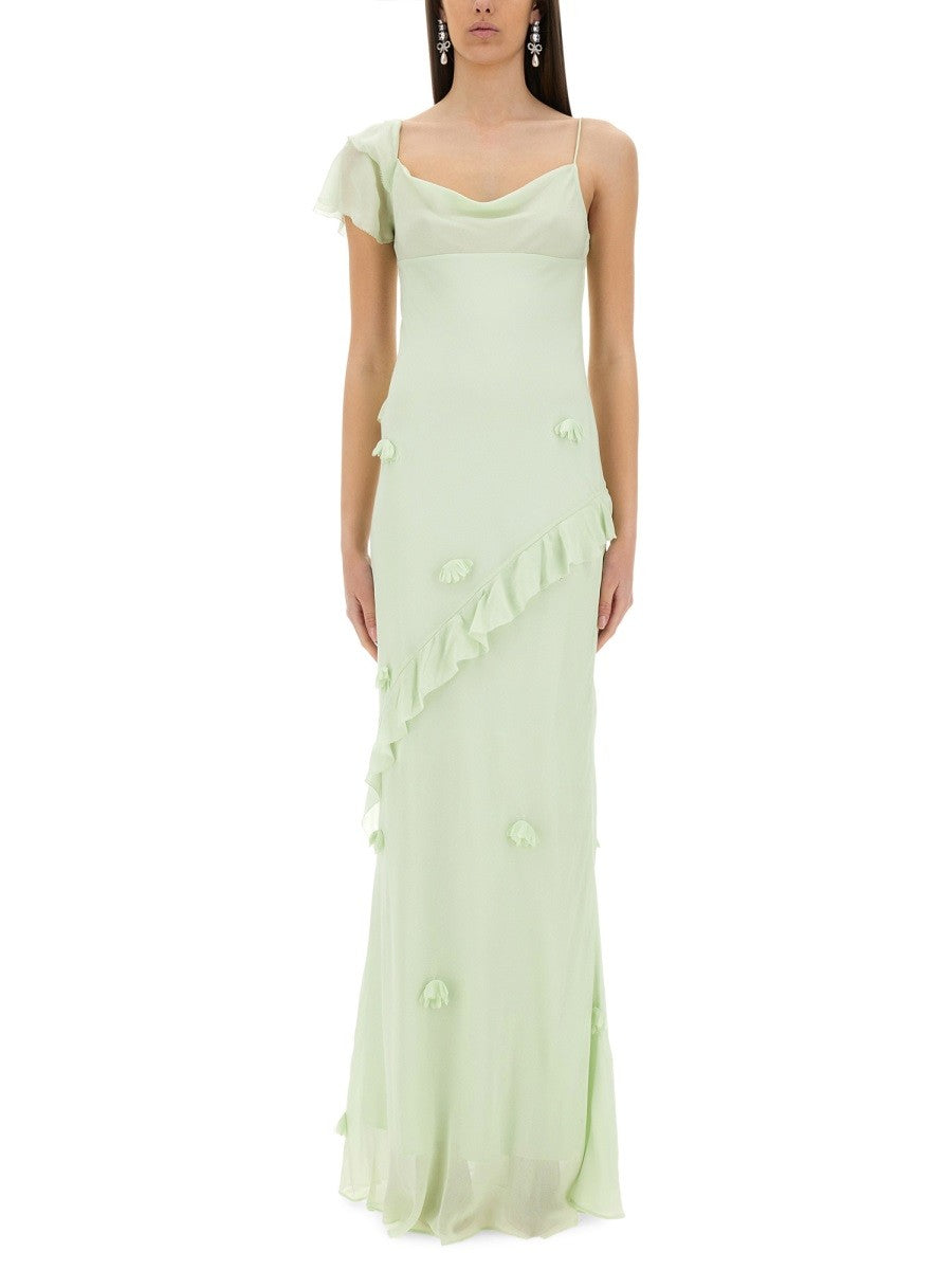 self-portrait Women's Long Dress Green self-portrait
