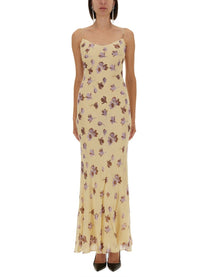 self-portrait Women's Long Dress Yellow self-portrait