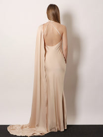 Actualee Women's Long Dress Beige
