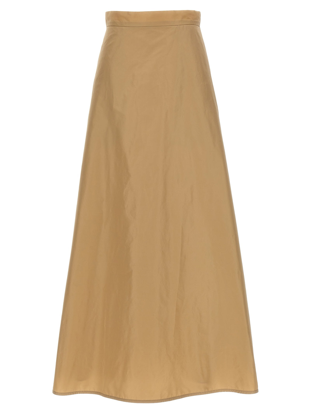 Jil Sander Long Flared Skirt Beige