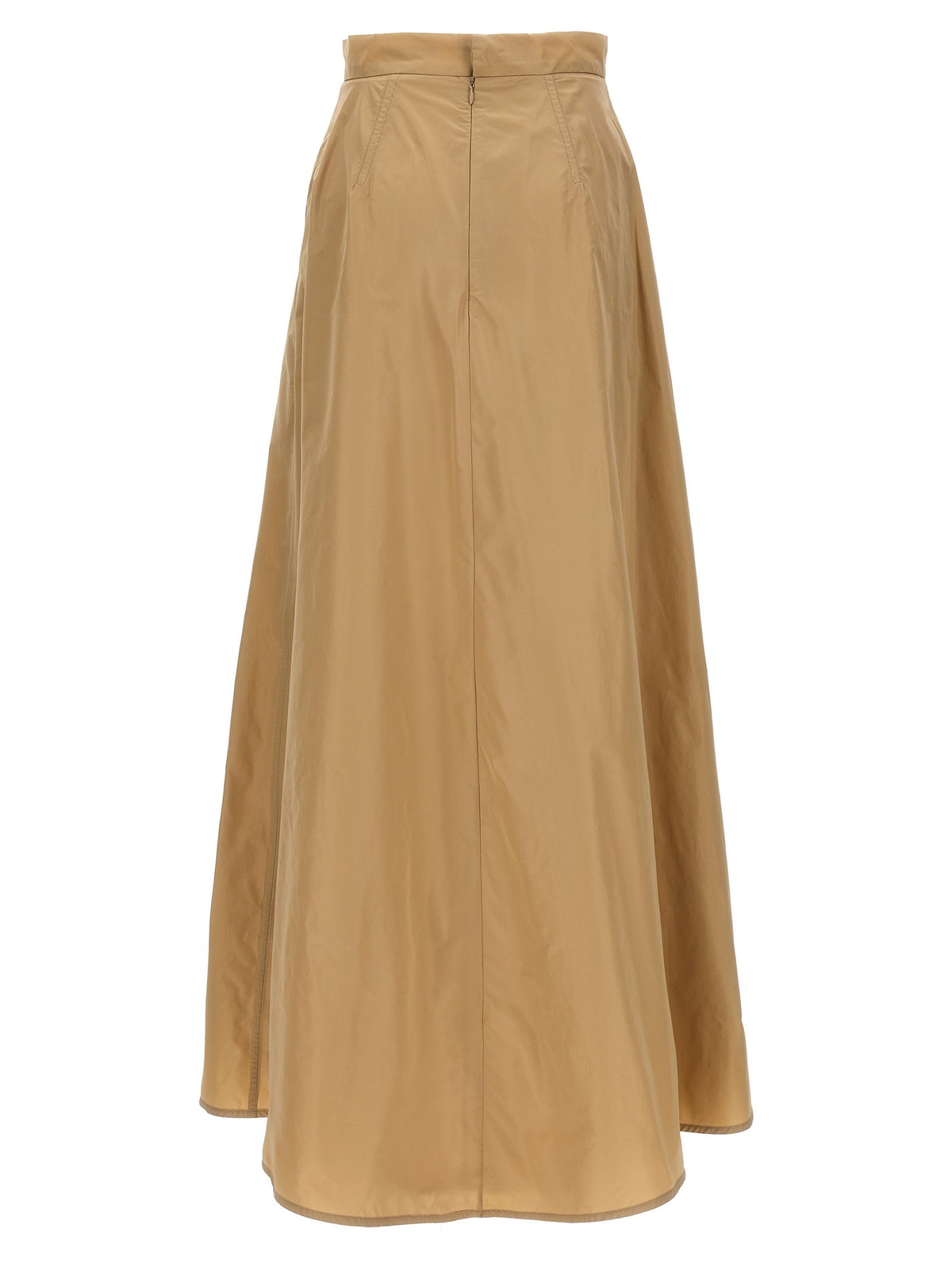 Jil Sander Long Flared Skirt Beige