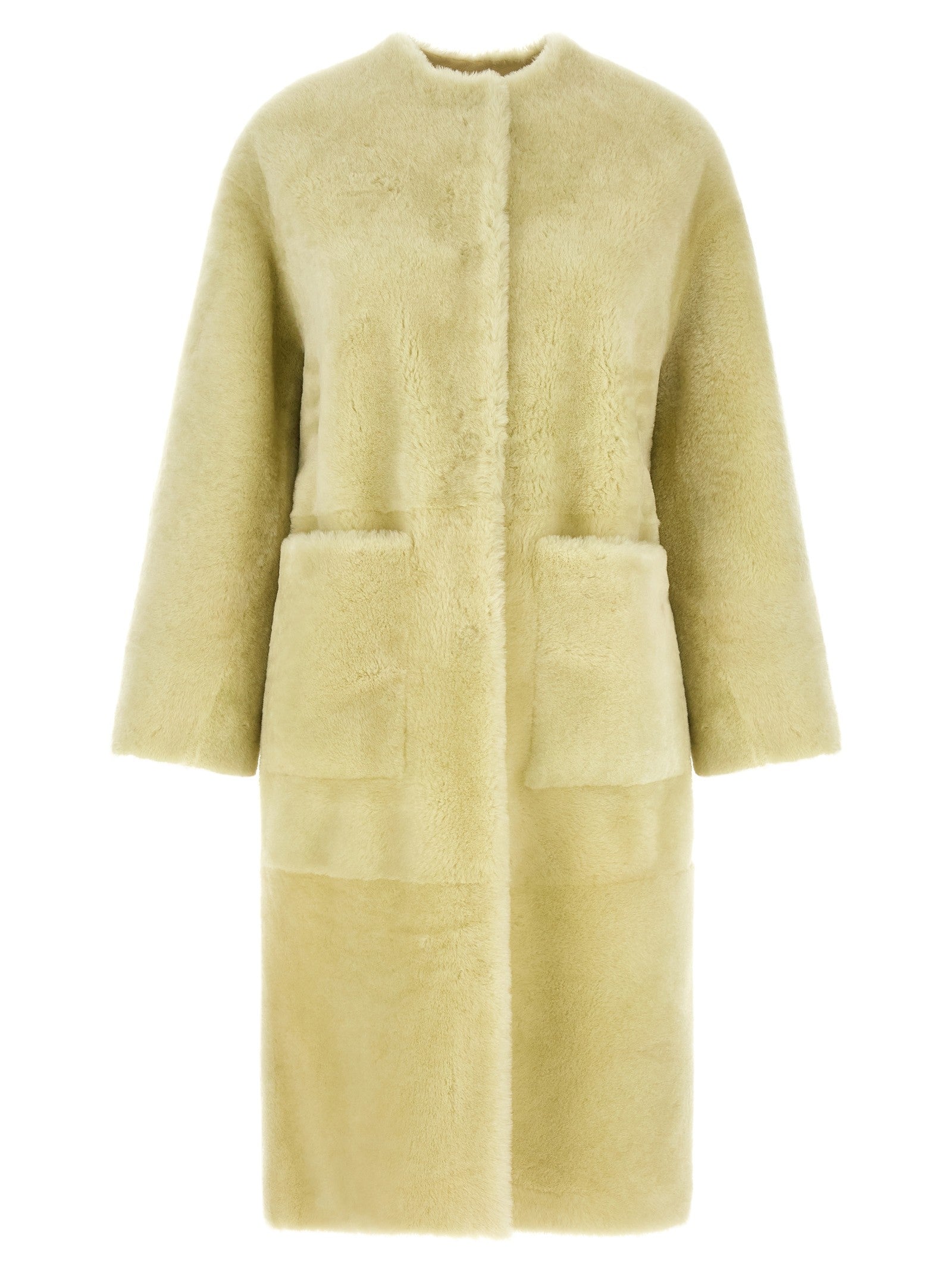 Blancha Long Fur Coat Green