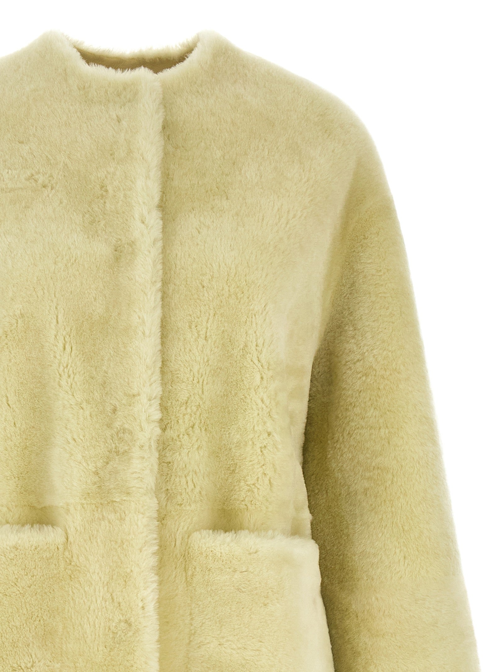 Blancha Long Fur Coat Green