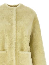 Blancha Long Fur Coat Green