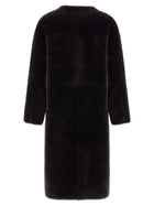 BLANCHA Long Fur Coat Brown