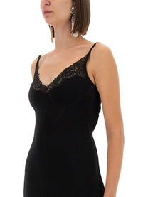 self-portrait Women's Long Knit Dress Black self-portrait