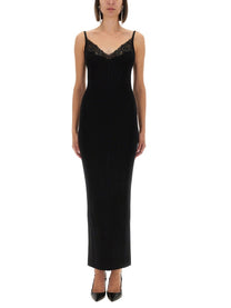 self-portrait Women's Long Knit Dress Black self-portrait