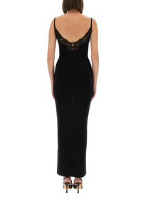 self-portrait Women's Long Knit Dress Black self-portrait