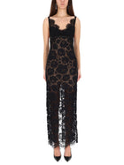 self-portrait Women's Long Lace Dress Black