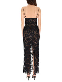 self-portrait Women's Long Lace Dress Black