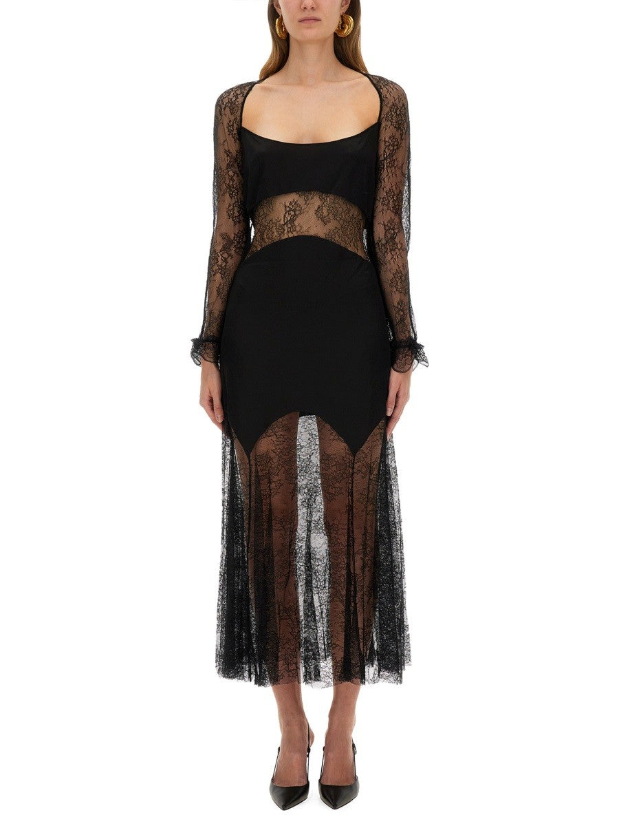 Nina Ricci Women's Long Lace Dress Black Nina Ricci