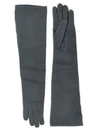 Agnona Long Leather Gloves Grey