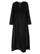 Tory Burch Women's Long Linen Caftan Black