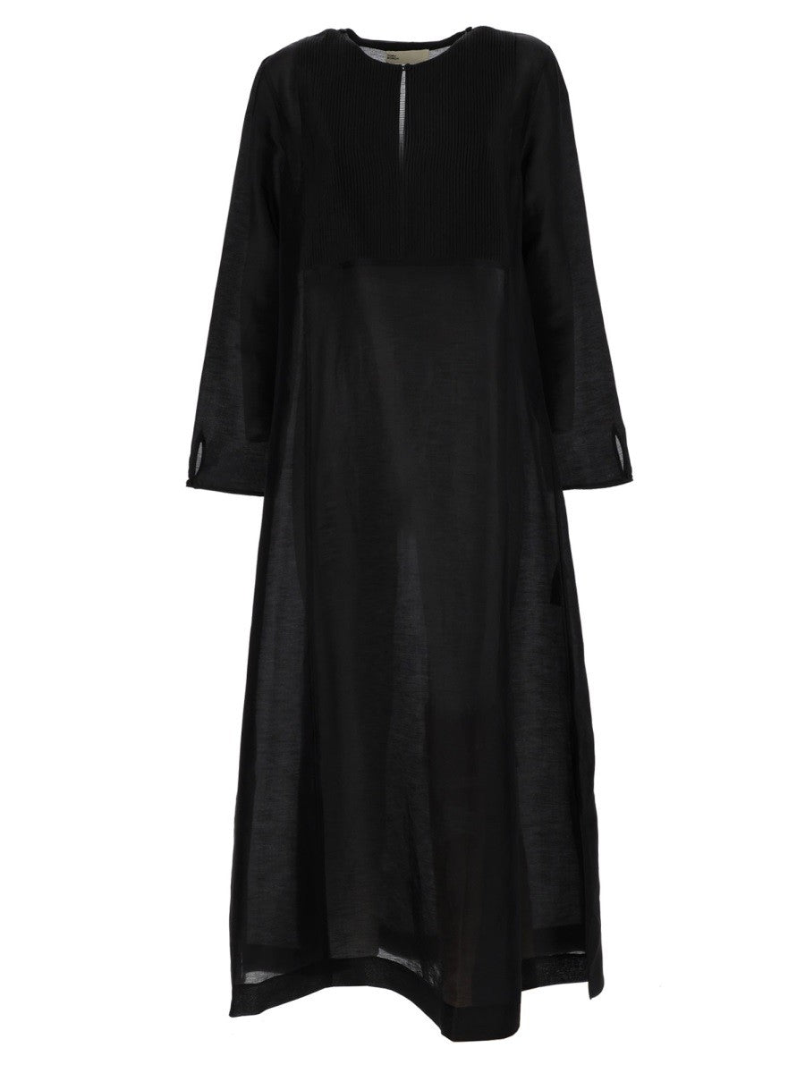 Tory Burch Women's Long Linen Caftan Black