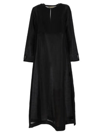 Tory Burch Women's Long Linen Caftan Black