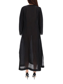 Tory Burch Women's Long Linen Caftan Black