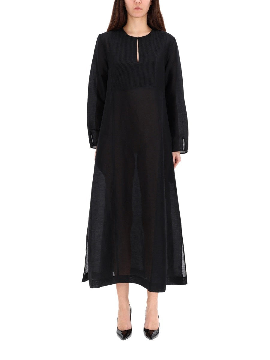 Tory Burch Women's Long Linen Caftan Black