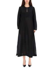 Tory Burch Women's Long Linen Caftan Black