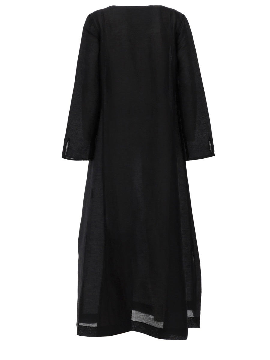 Tory Burch Women's Long Linen Caftan Black