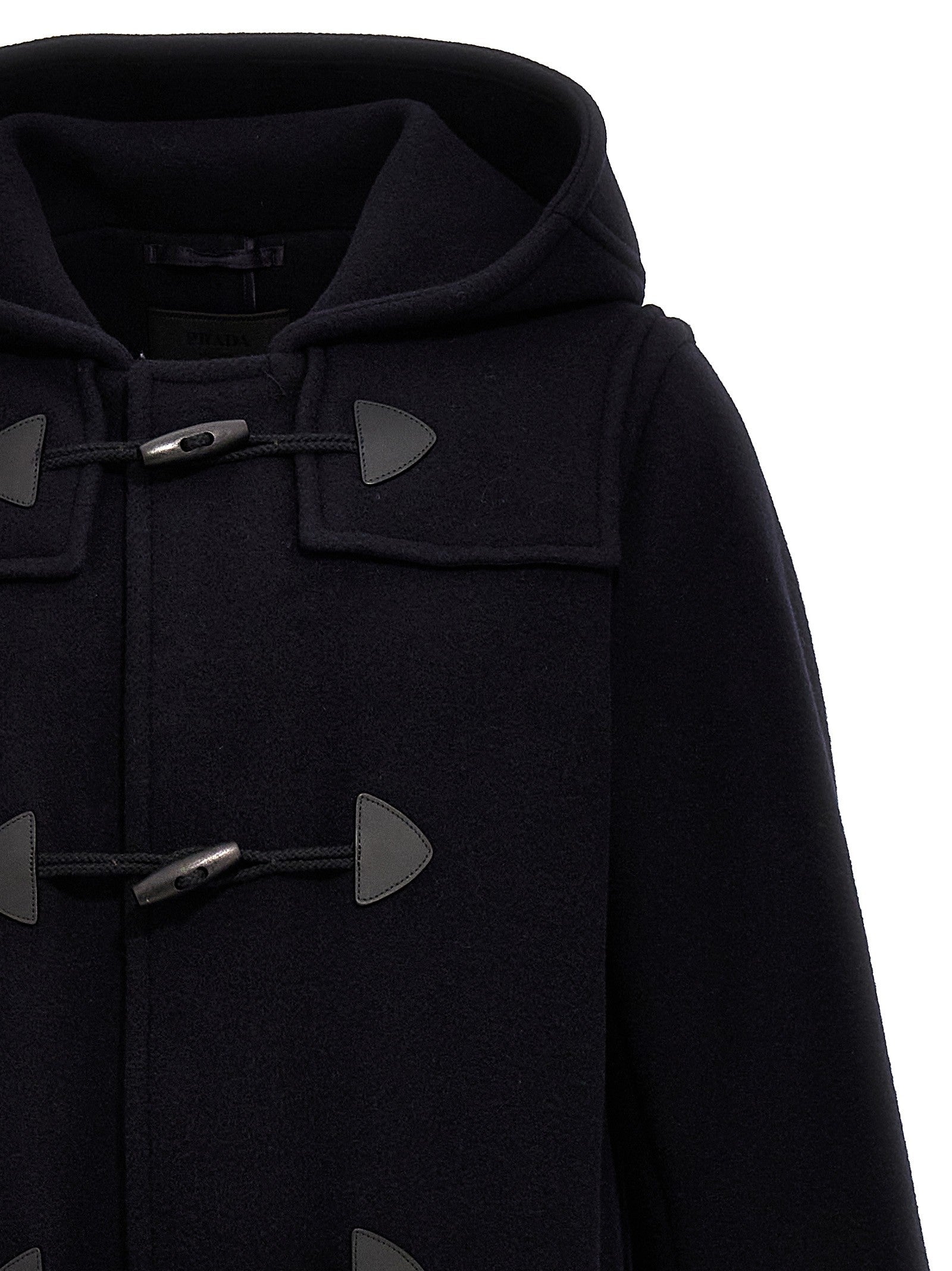 PRADA Long Montgomery Coat Blue