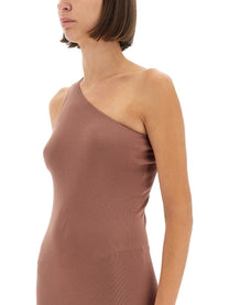 Rick Owens Lilies Women's Long One Shoulder Dress Blue