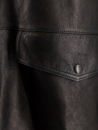 Tonywack Women's Long Padded Leather Unisex Jacket Black