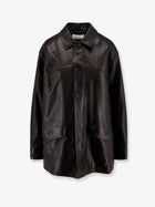 Tonywack Women's Long Padded Leather Unisex Jacket Black
