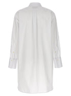 Alberto Biani Long Plastron Tuxedo Shirt White, view 2