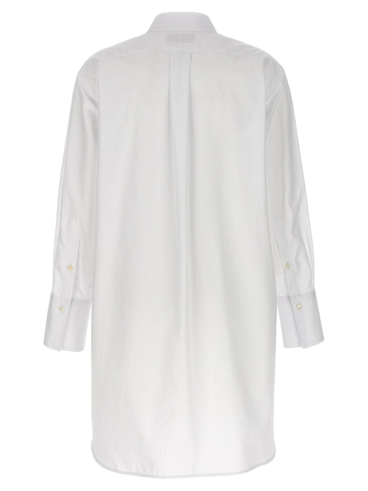 Alberto Biani Long Plastron Tuxedo Shirt White, view 2