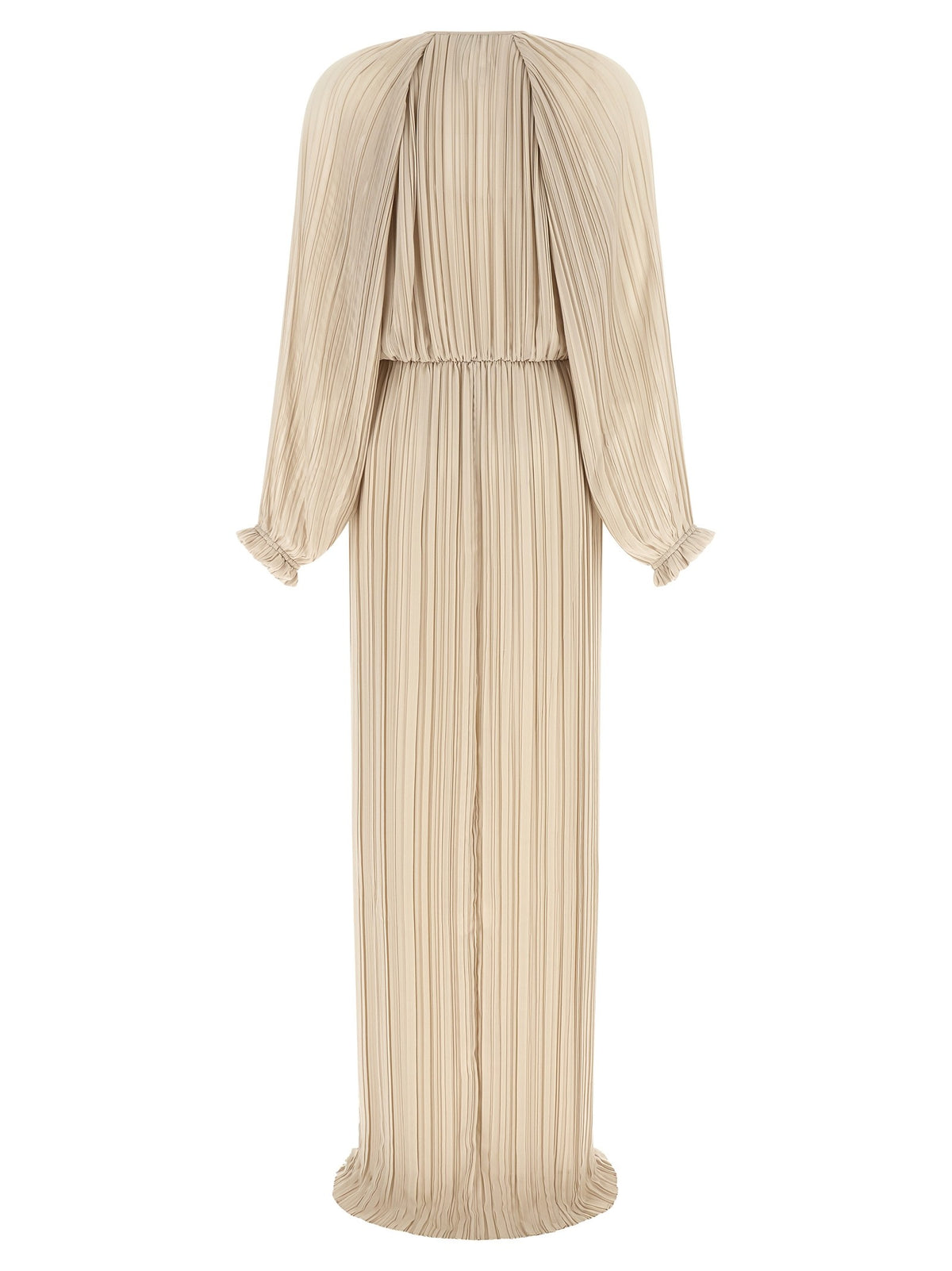 Fabiana Filippi Long Pleated Dress Beige