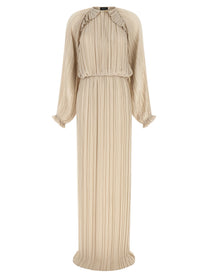 Fabiana Filippi Long Pleated Dress Beige