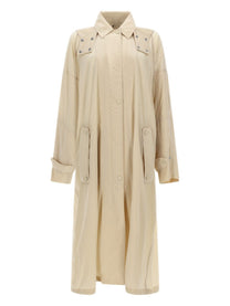 Sportmax Women's Long Raincoat Beige