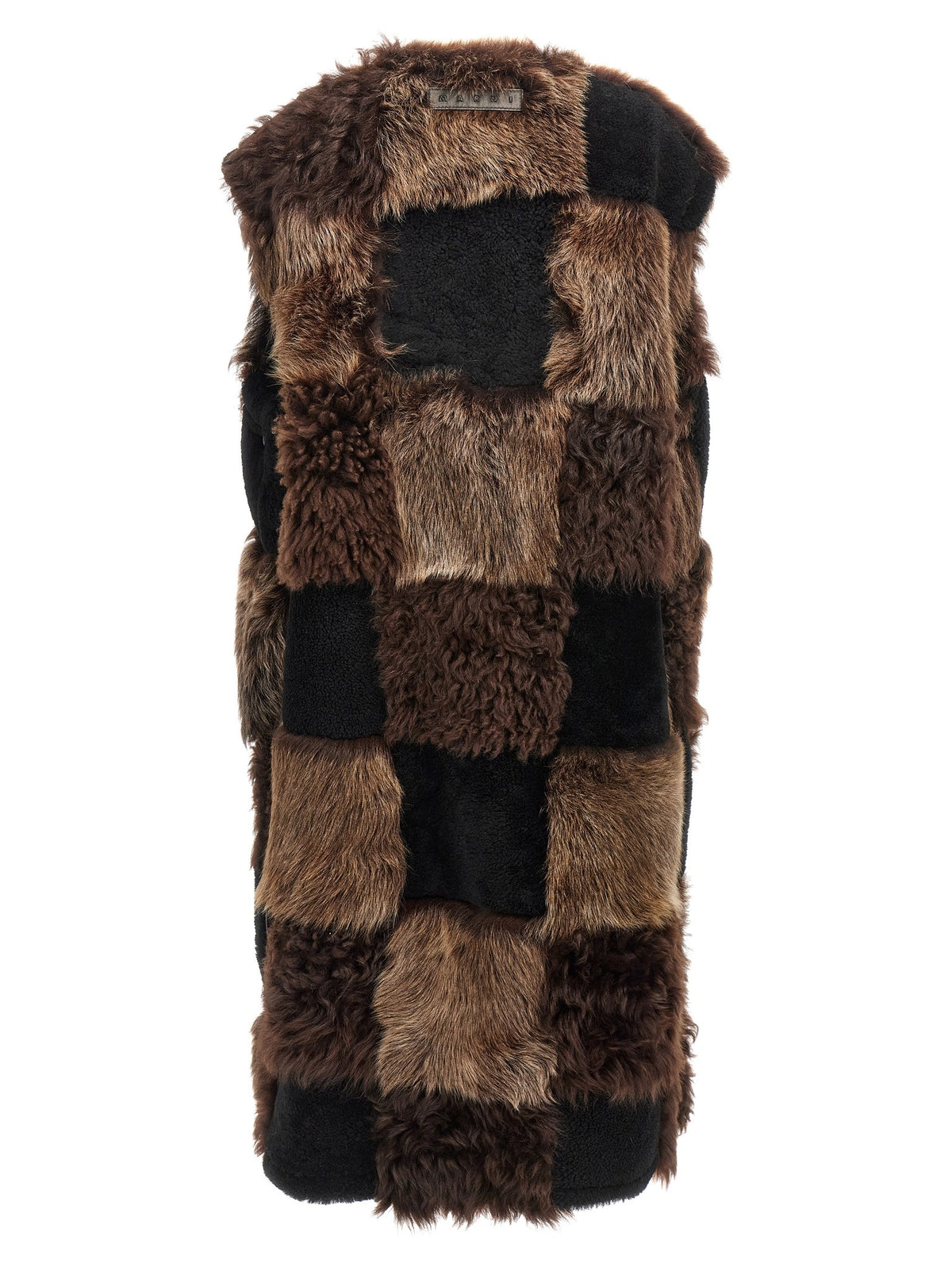 Marni Long Shearling Vest Brown