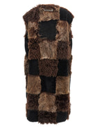 Marni Long Shearling Vest Brown, view 2
