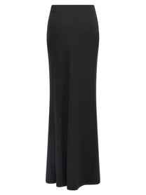 Alessandra Rich Long Silk Skirt Black