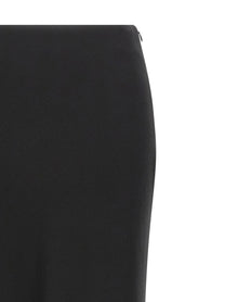 Alessandra Rich Long Silk Skirt Black