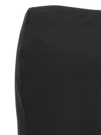 Alessandra Rich Long Silk Skirt Black
