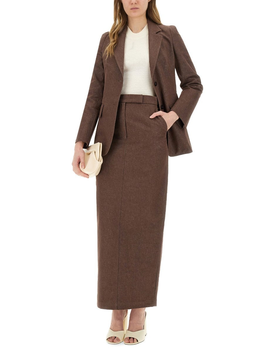 Max Mara Women's Long Skirt Pianosa Brown, view 2