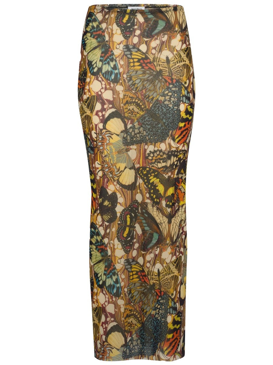 Jean Paul Gaultier Women's Long Skirt Multicolor