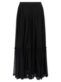 Saint Laurent Long Skirt Black, view 2