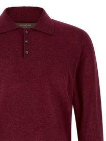 Zanone Long Sleeve Polo Shirt Red