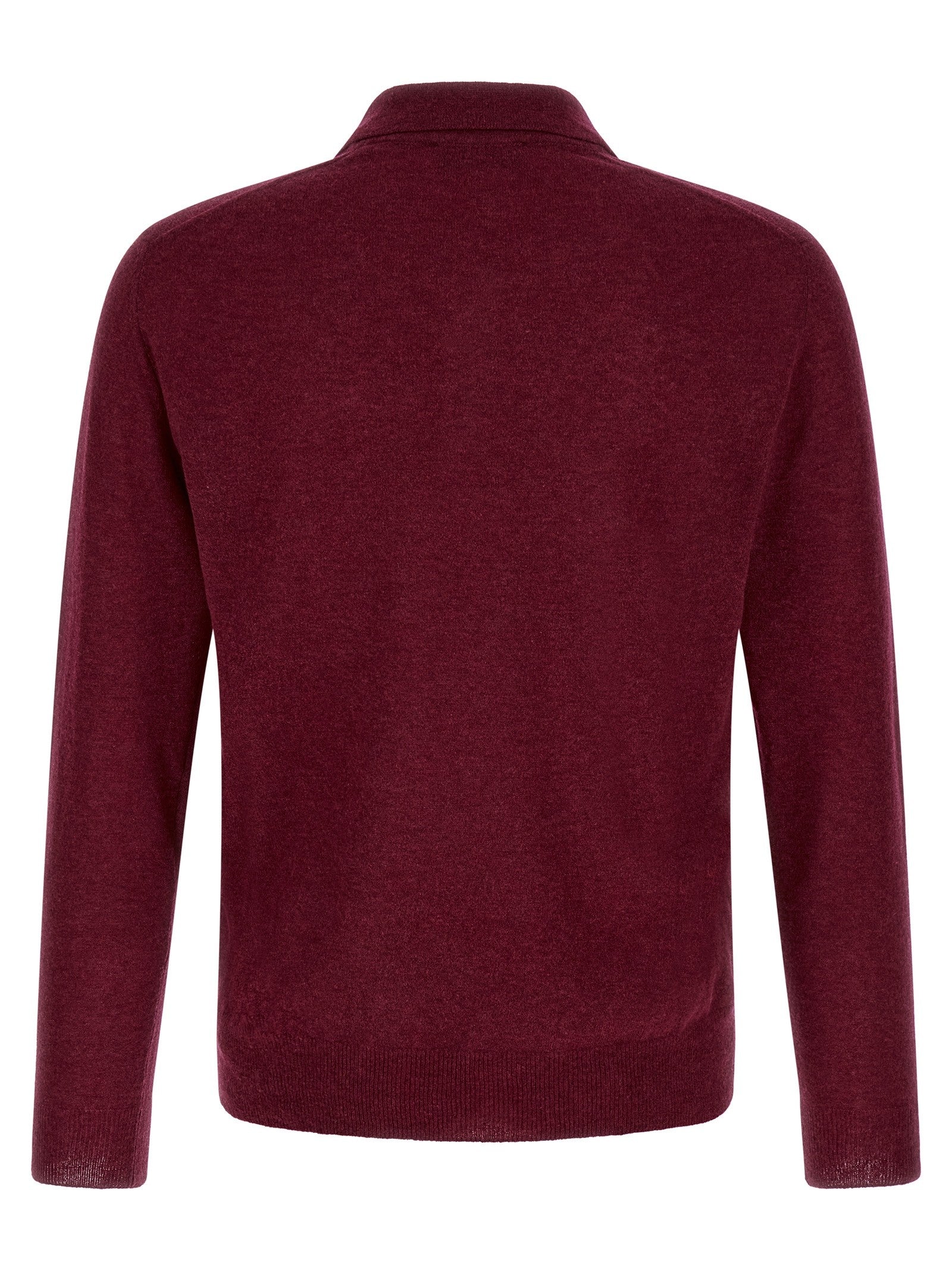 Zanone Long Sleeve Polo Shirt Red