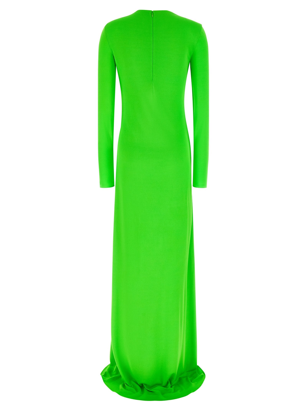 Tom Ford Long Sleeve Slash Front Evening Dress Green, view 2