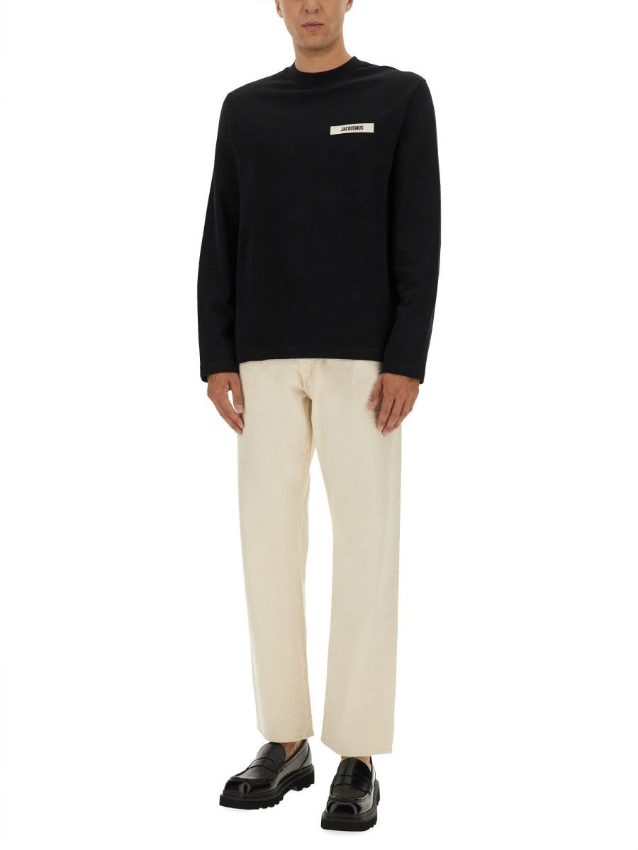 JACQUEMUS Men's Long Sleeved Shirt Black