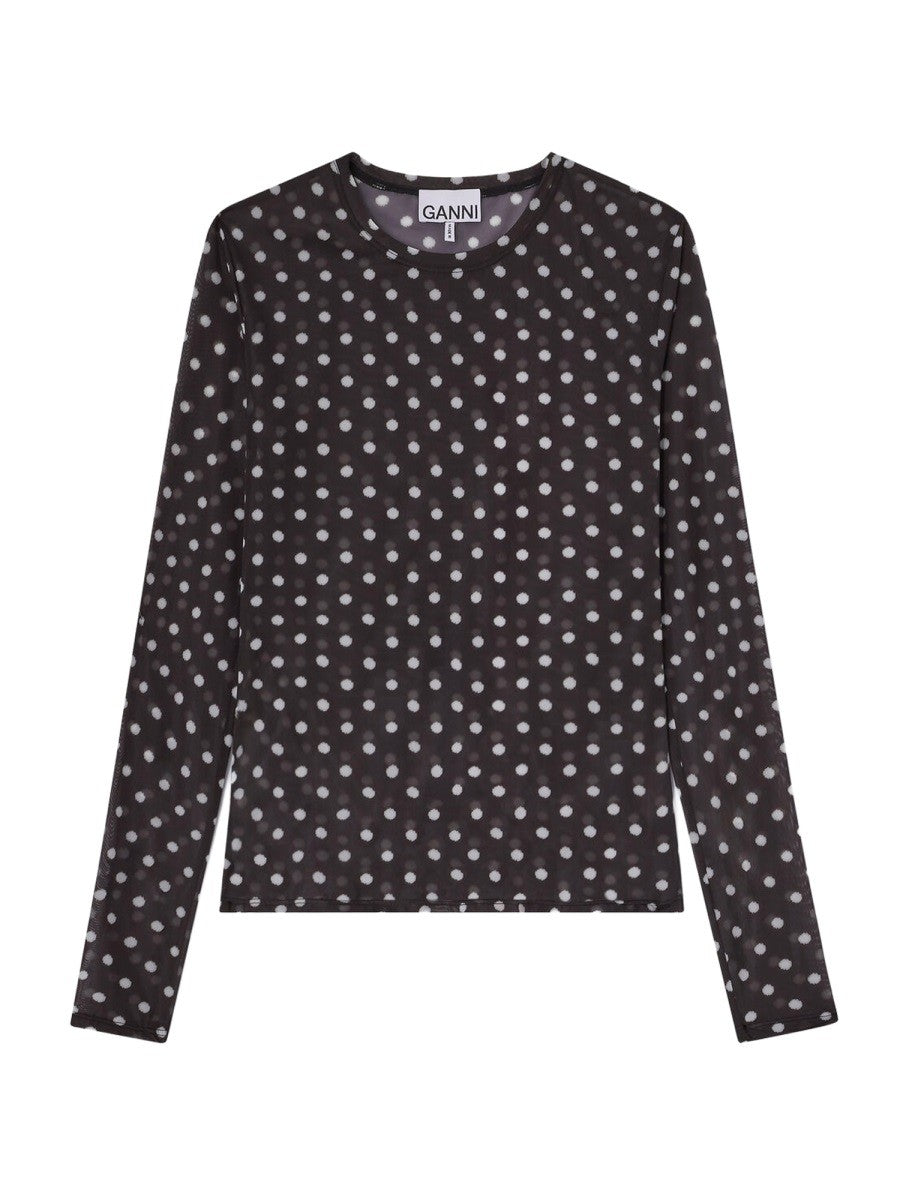 Ganni Women's Long Sleeved Top Black