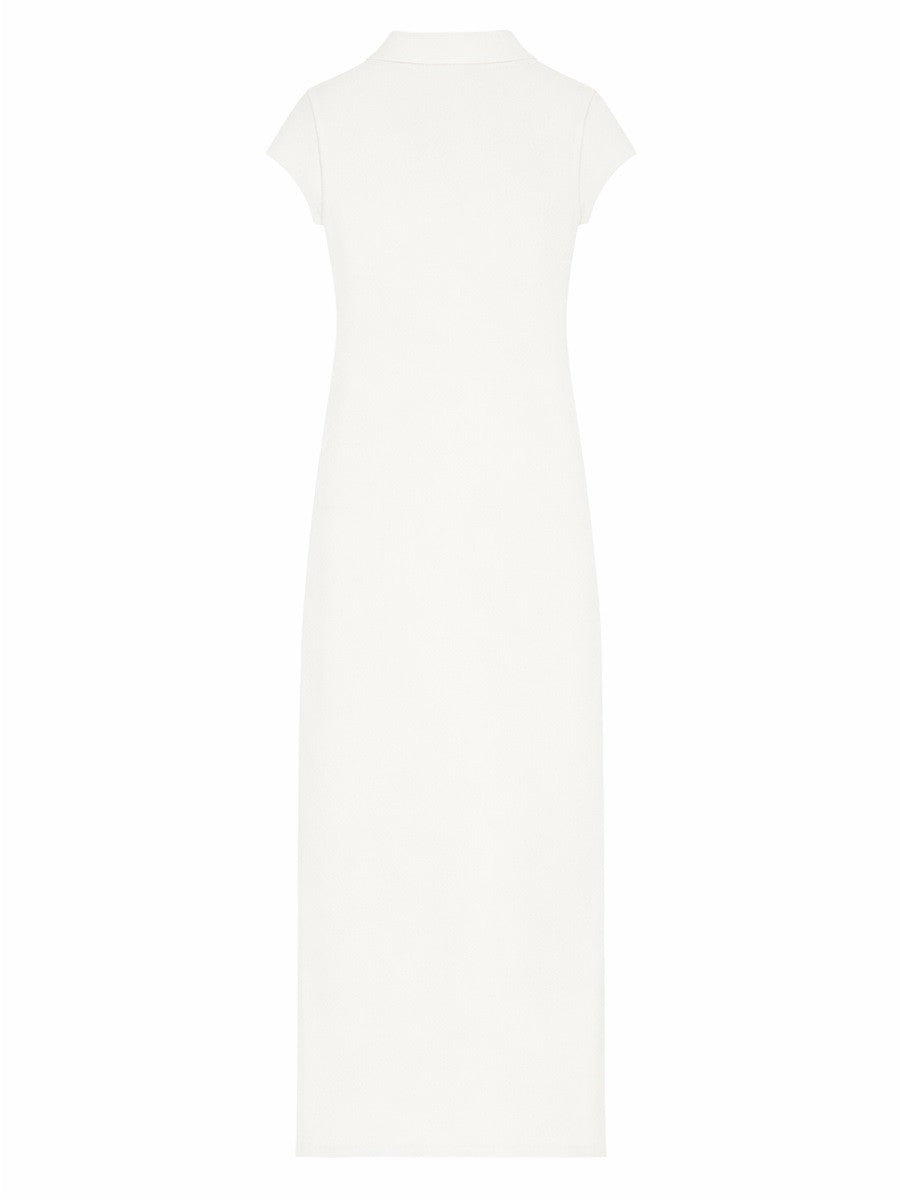 courrèges Women's Long Sports Polo Shirt Dress White