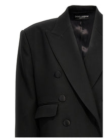 Dolce &amp; Gabbana Long Tuxedo Coat Black